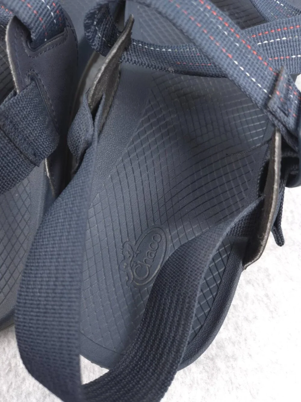 Chaco Lowdown Sandals Mens 12 Navy Blue Hiking Water Sport Adjustable Chacos